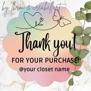 100 thermal Rainbow flowers Stickers